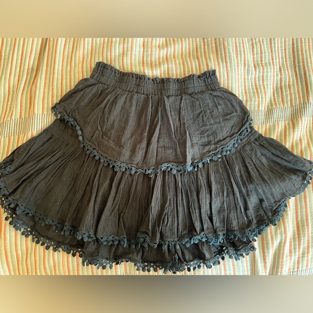 LoveShackFancy mini skirt.